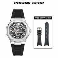 Pagani Gear Mens Rubber Quartz Watch PG-G2013 | Men Watch | Fashion | Free One Extra Strap
