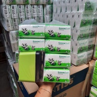 GREEN panda tissue 6 packs free tissue box