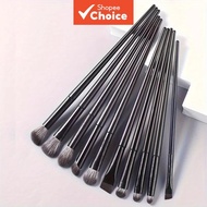 Soft Hair Eyeshadow Brush Set 10pcs Eye Makeup Smudge Eyeliner Blade Detail Cosmetic Brushes