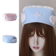 lu Halloween Nurse Hat Nurse Costume Accessories Cosplay Masquerade Nurse Caps
