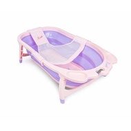 （二手）karibu凱利寶 Tubby時尚折疊式嬰兒幼兒澡盆 薰衣草紫（含浴網）