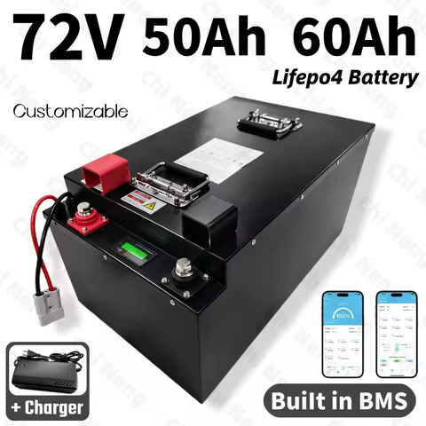 72V 50Ah 50A 60Ah 60 Ah 60A lithium lifepo4 rechargeable battery pack 3000W 5000W 6000W 8000W for Ve