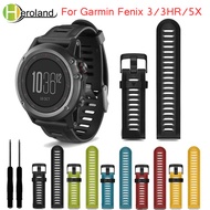 Strap for Garmin Fenix 3  26mm Watch Strap Kit with tools Outdoor Sport Silicone  Watchband for Garm