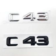 Mercedes Benz AMG C43 Logo Emblem Chrome/matta Black