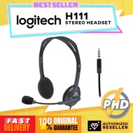 Logitech H111 Wired Headset, Stereo Headphones, PC/Mac/Laptop/Smartphone/Tablet