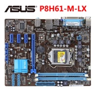 【ส่งอย่างเป็นทางการ】มาเธอร์บอร์ด ASUS P8H61-M LX 100% คอมพิวเตอร์ส่วนบุคคล LGA 1155สำหรับ Intel H61เมนบอร์ด DDR3 16G P8H61 M LX Desktop เมนบอร์ด PCI-E X16 VGA มือสอง