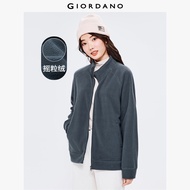 Giordanoผู้หญิง เสื้อแจ็คเก็ตผ้าฟลีซคอตั้งแขนแร็กแลน เปิดอก Free Shipping 05372863