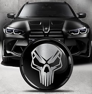 Biomar Labs Front Hood Trunk Tuning Badge 82mm Compatible with BMW Emblem 51148132375 Black Silver S