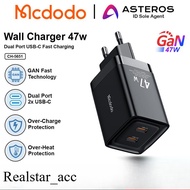 MCDODO CH-2501 CH-5651 CH-1501 CH-1502 CH-1503 Charger Head GAN Dual Port PD Type C Fast Charging 45