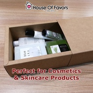 25pcs 16x10.2x5.5cm Kraft Drawer Box, Cosmetics Skincare Products Packaging Box Gift Box, Kotak Tudu