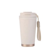 316不鏽鋼咖啡保溫杯470ml推薦｜迷你｜保溫瓶｜保溫壺｜保溫杯｜316不鏽鋼｜真空保溫｜便攜保溫杯｜咖啡保溫杯｜辦公保溫杯｜學生保溫杯【香港行貨】（米白色）