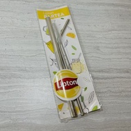 LIPTON 立頓 不鏽鋼吸管刷具組 304不鏽鋼 直吸管 彎吸管 吸管刷 珍珠奶茶粗吸管