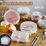 6 Pcs/Set Food Silicone Cover Universal Silicone Lids Reusable Stretch Lids Fresh keeping Lid
