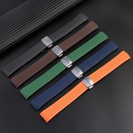 21mm Black Red Green silicone Rubber Watchband For Patek strap for P Pseries 5164a 5167a Watch band 