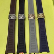 25x13x18mm Geometric Texture Rubber Band - Curved End Silicone Strap for Patek Philippe Nautilus 571