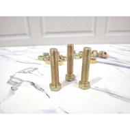 Yellow Bolt 8x40mm Yellow Hexagon Bolt Nut Hex Bolt Nut/