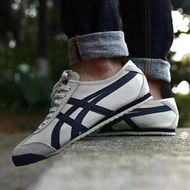 Onitsuka Tiger ghost tiger women's shoes Mexico 66 leather navy blue men's shoes sports casual shoes DL408