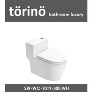 torino  WC 1019 One Piece - Siphonic - Water Closet 300mm 12 Inch S-Trap Toilet Bowl (Jamban)