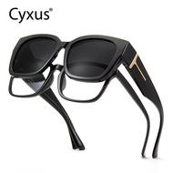 Cyxus Polarized Wraparound Sunglasses Fit Over Light Glasses For Women Men TR90 Frame Myopia Presbyo