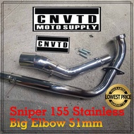 Sniper 155 stainless big elbow 51mm