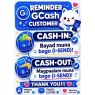 G-Cash Laminated Top Signage Sintra Board: Enhance Cash In and Cash Out Efficiency