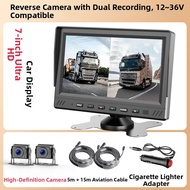 Quad-view 360-degree Panoramic Super Clear Night Vision Backup Camera Truck Dashcam 24V