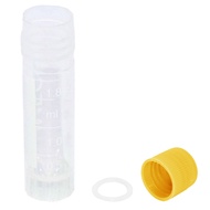 100 Pieces of 1.8 Ml Graduated Centrifuge Tube, Laboratory Cryotube, Orange Screw Cap Centrifuge Tub