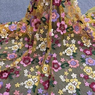 Multicolor Embroidery Fabric Water-Soluble Lace Fabric Lace Embroidery Fabric
