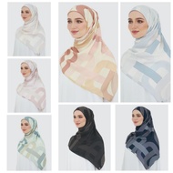 [READY STOCK] - Naelofar Monogram Mania Mono Square/Bawal Neelofar Hijab