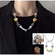 Hiphop style smiley face bracelet, Korean style smiley face bracelet, smiley face necklace