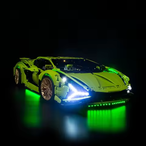 LED Light Kit Compatible with LEGO Lamborghini Sián FKP 37 Car 42115 Building Blocks (Not Include Le