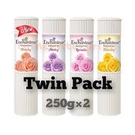 Enchanteur Perfume Talc 250gTwin Pack Charming Romantic Stunning Alluring