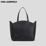 KARL LAGERFELD - K/CIRCLE EMBOSSED LOGO LARGE TOTE BAG 236W3093 กระเป๋าโท้ท
