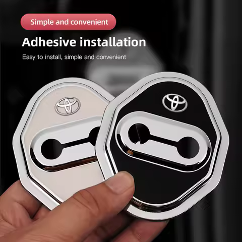 4Pcs Car Door Lock Cover Cushioning Pad Door Lock Buckle Protective Cover For Toyota 86 Mirai Supra 