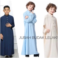 Jubah Budak Berkolar Lelaki Boys Jubah Cotton Eksklusif Jubah Imam Baju Raya 2024 Special Offer