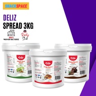 Deliz Spread Hazelnut, Matcha & Belgian Chocolate 3KG/Deliz Sapuan Hazelnut, Matcha & Coklat Belgium