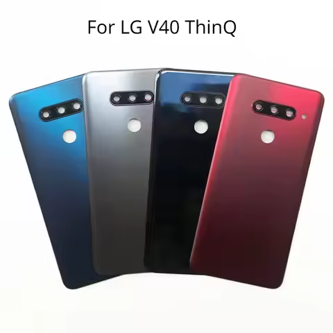 For LG V40 ThinQ Battery Cover Rear Door Case With Camera Lens Glass V405QA7 V405UA V405 Back Cover