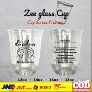 sablon cup oval cup sablon printing oval gelas plastik cup oval murah - 18 oz oval sample/contoh
