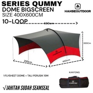 TENDA HANSEOUTDOOR flysheet dome 4u6m series qummy flysheet BIGSCREEN CANOPY roof tent camping outdo