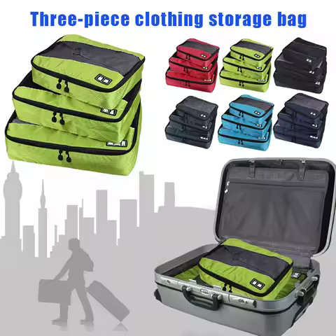 3 Pcs/Set Clothing Packing Cubes Travel Bag for Shirts Pants Garment Bags Luggage Organizers Necessa