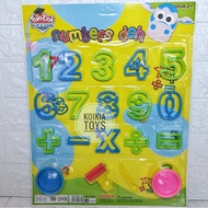 Mainan edukasi lilin fun doh mengenal Angka dan Abjad words and numbers doh