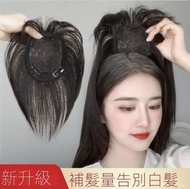 假髮片ladies hair wig 遮白髮 仿真髮 女空氣瀏海隱形無痕