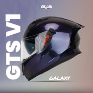 Gille 135 GTS SERIES V1 Galaxy Full Face Dual Visor Motorcycle Helmet with Free Iridium Lens size M to XXL