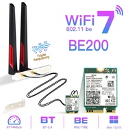 WiFi 7 Untuk Kad Rangkaian Wayarles Intel BE200 Bluetooth 5.4 Penyesuai NGFF WiFi BE200NGW 802.11AX 