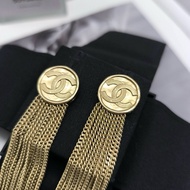 CHANEL香奈兒/22p chanel耳环 chanel耳钉 中古 復古金幣流蘇耳釘