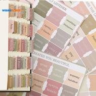 5 Sheets Bible Index Label Stickers Different Colors Self-adhesive Anti-slip Clear Print Boho Color Durable Bible Book Tabs