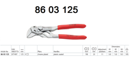 KNIPEX ประแจเลื่อนแบบกดปุ่ม ปากเรียบ | KNIPEX Pliers Wrench Plier 86 series| Made in Germany