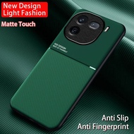 Case For Vivo iQOO 12 12pro iQOO12 VivoiQOO12pro Case Leather Texture Car Magnetic Holder Phone Cove