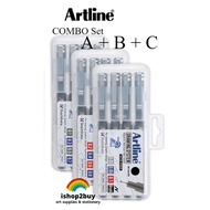 Artline Drawing Pen 11 Saiz Technical Drawing System Set for Drafting Illustration Graphic Design Bl
