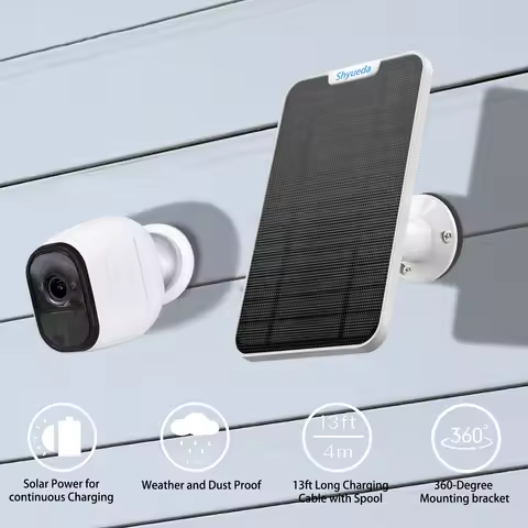 4W Solar Panel Charging for arlo pro 2,Continuous Power to Maintain Battery Life Cable Mount White n